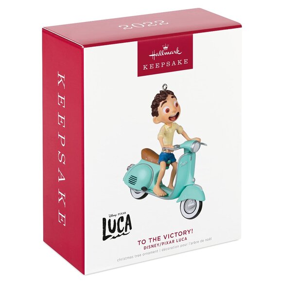 New! Disney Pixar Luca To the Victory! Hallmark Keepsake Ornament 2022 Vespa - Picture 1 of 5